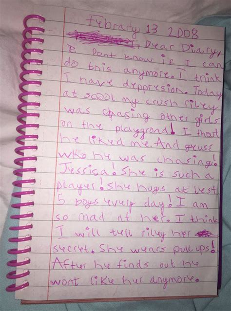 girl goes viral in hilarious diary entries about love life aged seven