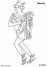 Mercurius Mercurio Mercure Disegno Hermes Colorear Merkur Malvorlage Mythologie Handel Romeinse Kleurplaat Kleurplaten Romeinen Winst Reizigers Griekse Hugolescargot Grieken Minotaure sketch template