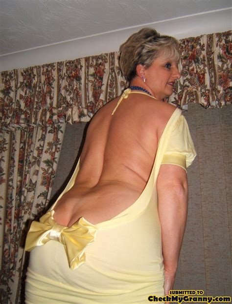 playful granny in yellow short dress and wh xxx dessert picture 10