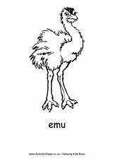 Emu Outlines sketch template