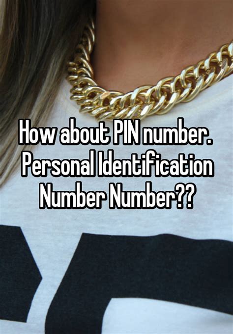 pin number personal identification number number