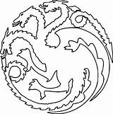 Thrones Game Geeksvgs Targaryen House Report  Dragon sketch template