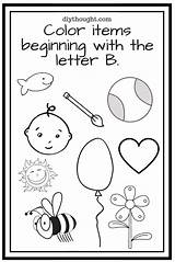 Letter Preschool Color Printables Beginning Items Printable Kids Starting sketch template