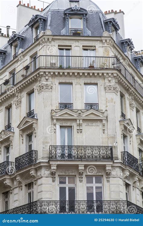 typical parisian architecture stock photo image