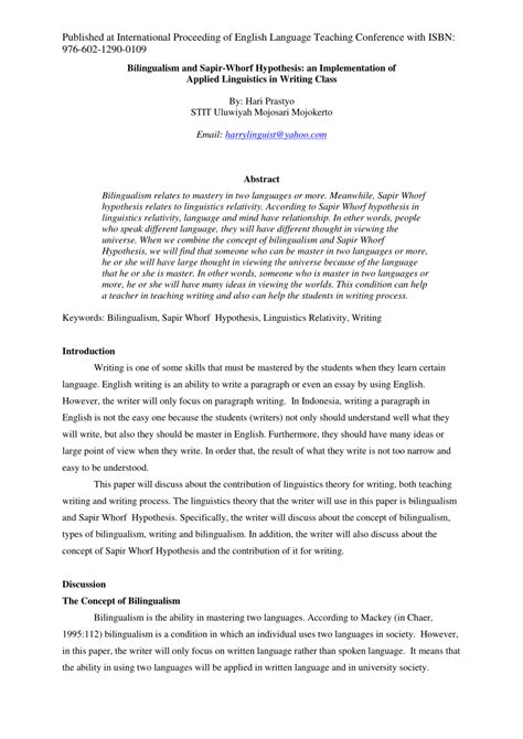 hypothesis jurnal english writing  international review