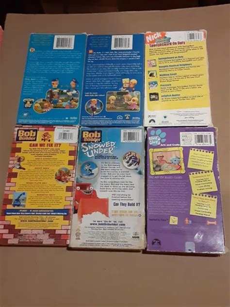 lot   childrens vhs rolie polie olie bob  builder spongebob blues clues  picclick