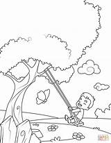 Coloring Swing Boy Pages sketch template