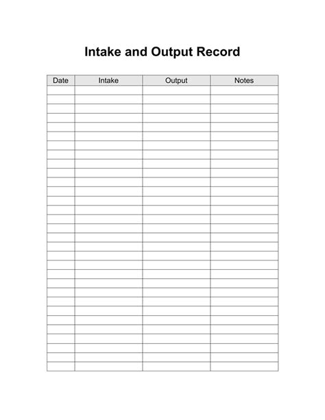 intake  output record form fill  sign