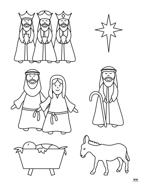 nativity coloring pages   printable pages printabulls