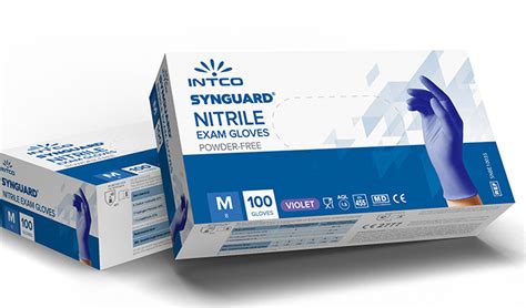 synguard nitrile exam gloves intco protects  health