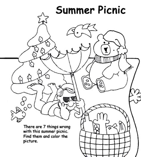 summer picnic coloring page crayolacom