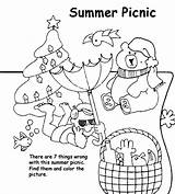 Summer Picnic Coloring Pages Crayola sketch template