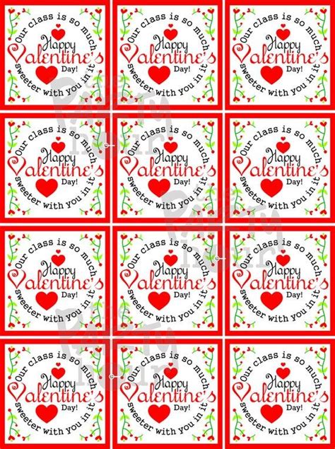 template  printable valentine tags