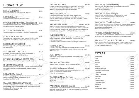 menu  basil vine restaurant burpengary