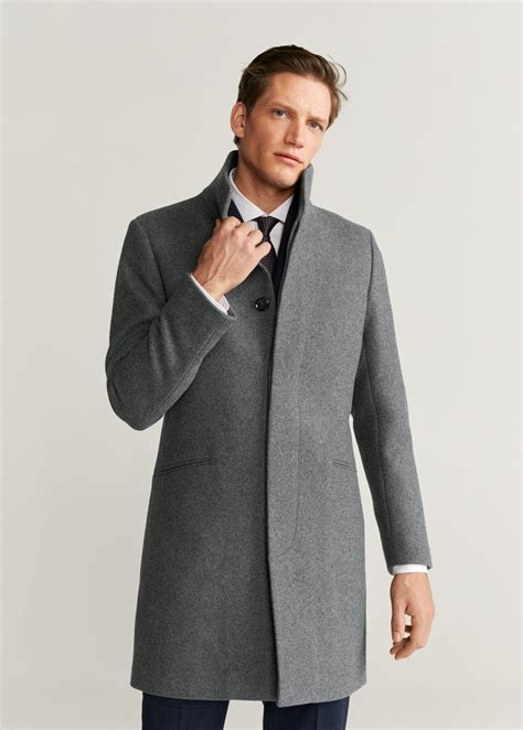 abrigo tailored largo lana hombre outlet espana