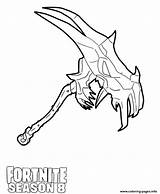 Fortnite Coloring Pickaxe Pages Season Printable sketch template