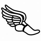 Track Wings Clipart Clip Shoe sketch template