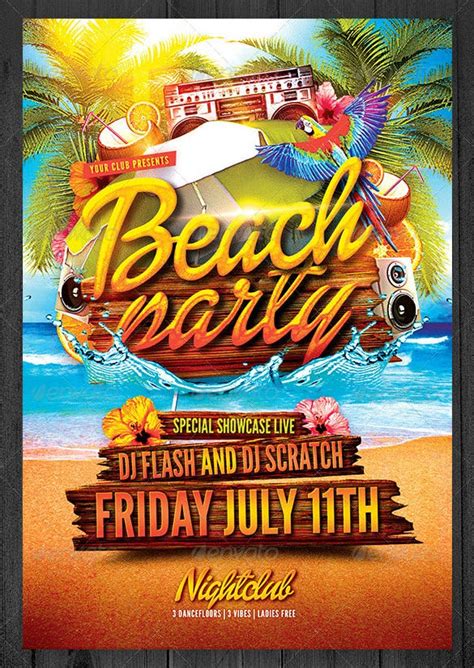 27 amazing psd beach party flyer templates free and premium templates