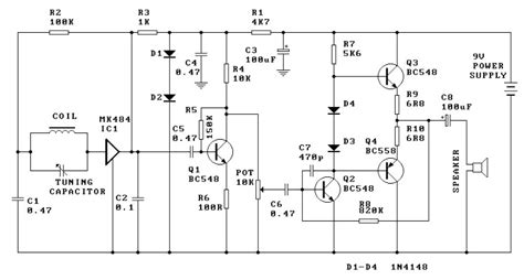 radio receiver circuit electronic circuit schematic