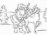 Reindeer Coloring Pages Drawing Christmas Rudolph Kids Red Nosed Santa Handprint Printable Fingerprint Outline Elk Cartoon Color Getcolorings Coloringpages1001 Thingkid sketch template