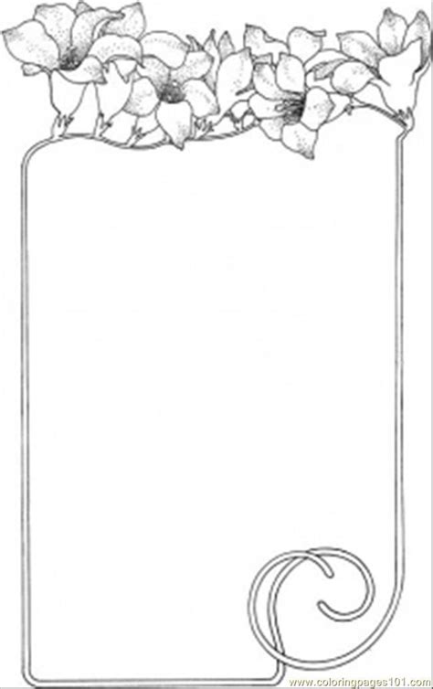 decorative flower borders coloring pages  printable coloring