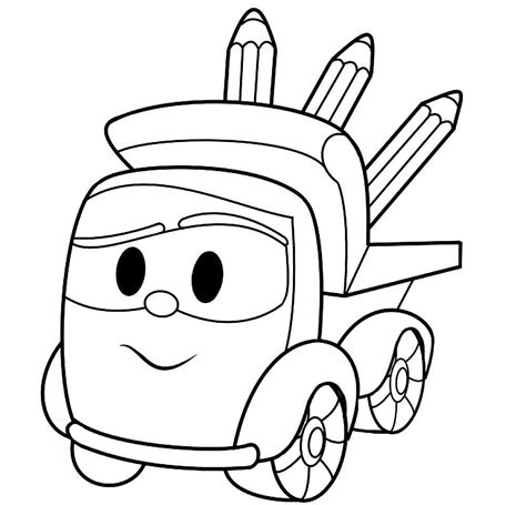 coloring pages  leo  truck leo  inquisitive truck facebook