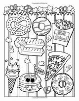 Coloring Food Pages Junk Colouring Book раскраска Printable Books Dani Kates Imprimir раскраски Sheets Adult Cute Amazon Kawaii Choose Board sketch template