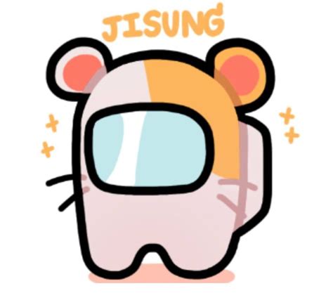 jisung among us kartun stiker