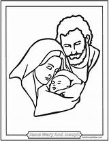 Joseph Mary Holy Family Coloring Jesus St Pages Saint Catholic Drawing Prayer Printable Christmas Saintanneshelper Hail Card Colouring Bible Sheets sketch template