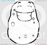 Potato Outlined Smiling Character Coloring Clipart Vector Cartoon Thoman Cory sketch template