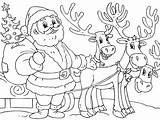 Santa Coloring Printable Pages Everfreecoloring sketch template