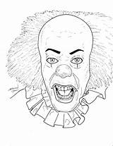 Coloring Pages Clown Evil Creepy Icarly Clowns Adults Color Getcolorings Getdrawings Drawing sketch template