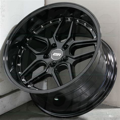 esr cs  custom  gloss black wheels rims set alloy wheels