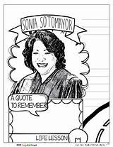 Sotomayor Sonia Timeline Sketchnotes sketch template