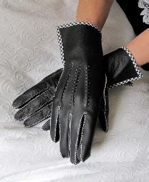 lookie    handsewn leather gloves   vintage pattern sewing