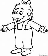 Bears Berenstain Coloring Pages Bear Sister sketch template
