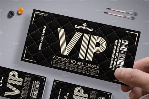 luxury vip pass card photoswallpapersmockpreview collage template