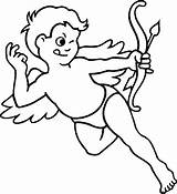 Cupido Flecha Cupid Atirando Valentijnsdag Anjos Valentijn Tudodesenhos Arco sketch template