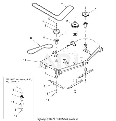 kubota rc mower deck parts diagram