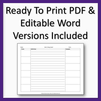 note  template  hq printable documents