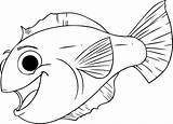 Ikan Mewarnai Gambar Anak Marimewarnai Contoh Paud Laut sketch template