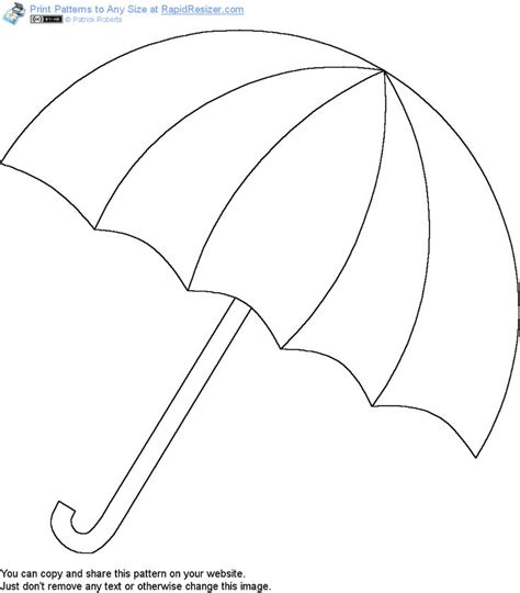 printable umbrella pattern printable templates