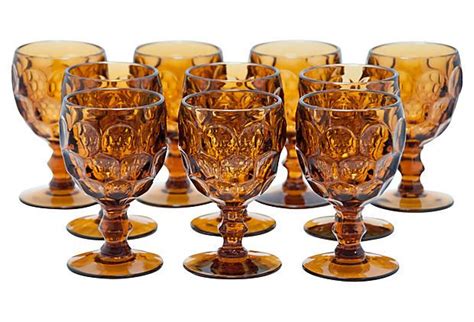 Amber Water Goblets S 10 Goblet Wine Glasses Glass Mason Jar Wine