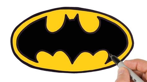 draw batman logo easy youtube