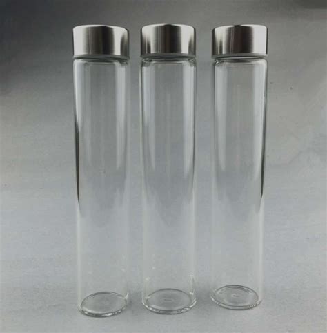 400ml voss shaped glass water bottle