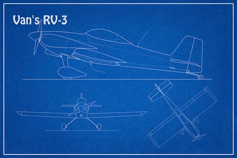 vans rv  airplane blueprint drawing plans schematics al digital art  stockphotosart