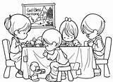 Coloring Pages Christian Kids Printable Sheets Religious Praying Family Prayer Para Colorear Dibujos sketch template
