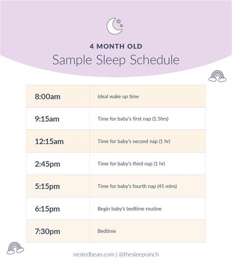 month  sleep schedule helping  baby fall asleep nested bean