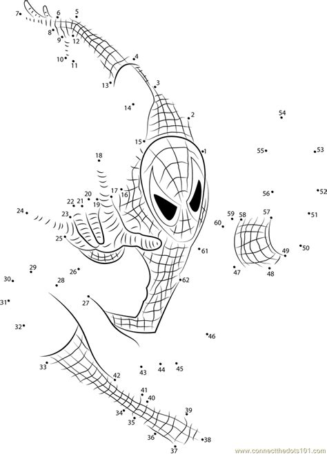 spiderman connect  dots printable worksheets spiderman worksheets