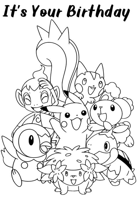 pokemon birthday card coloring page guide coloring page guide